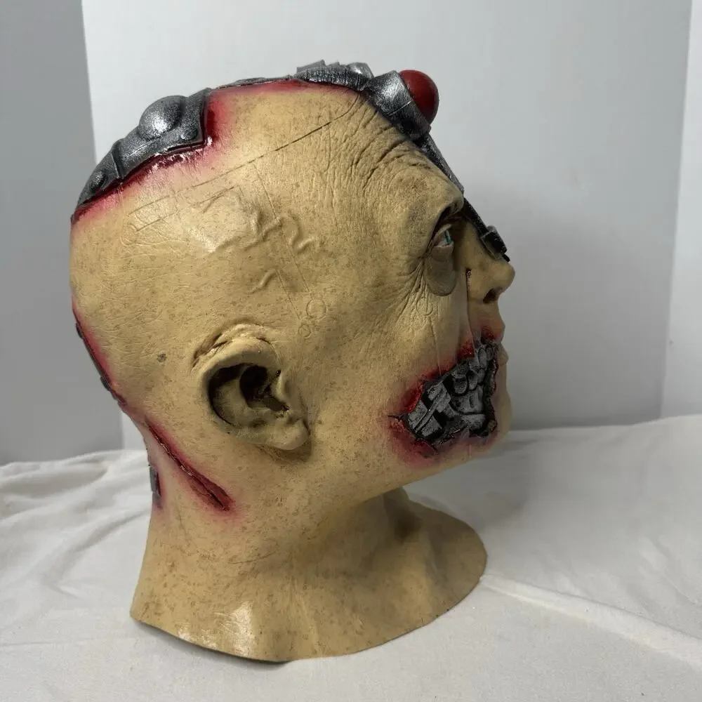 Animated Cyborg Full Face Halloween Costume Mask Rubber Latex RARE COOL Cosplay